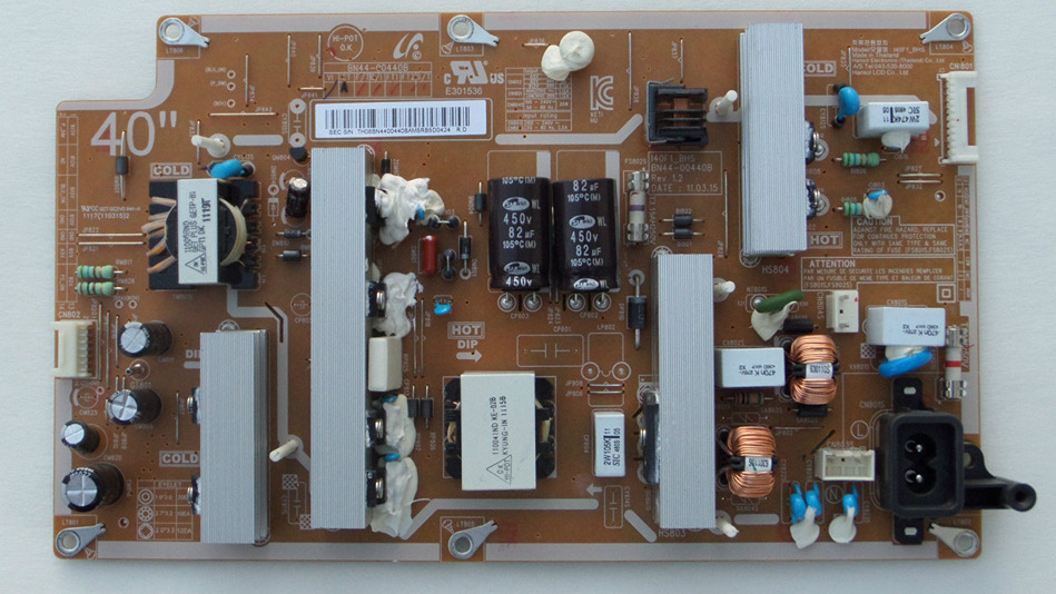 Samsung BN44-00440B (I40F1_BHS) Power Supply Board